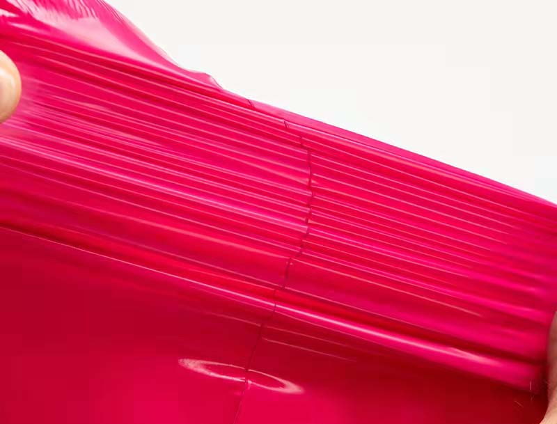 云玫红色快递袋-05