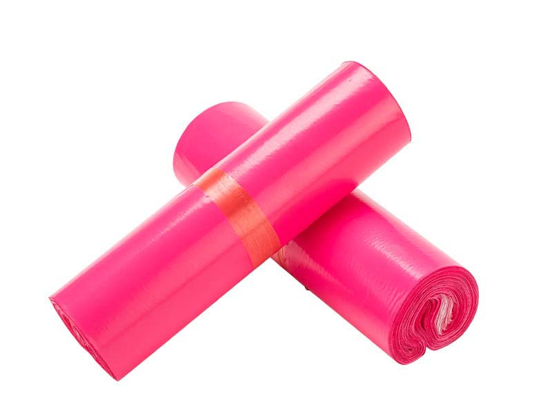 云玫红色快递袋-02